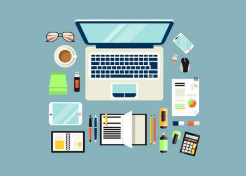 escritorio con lapto